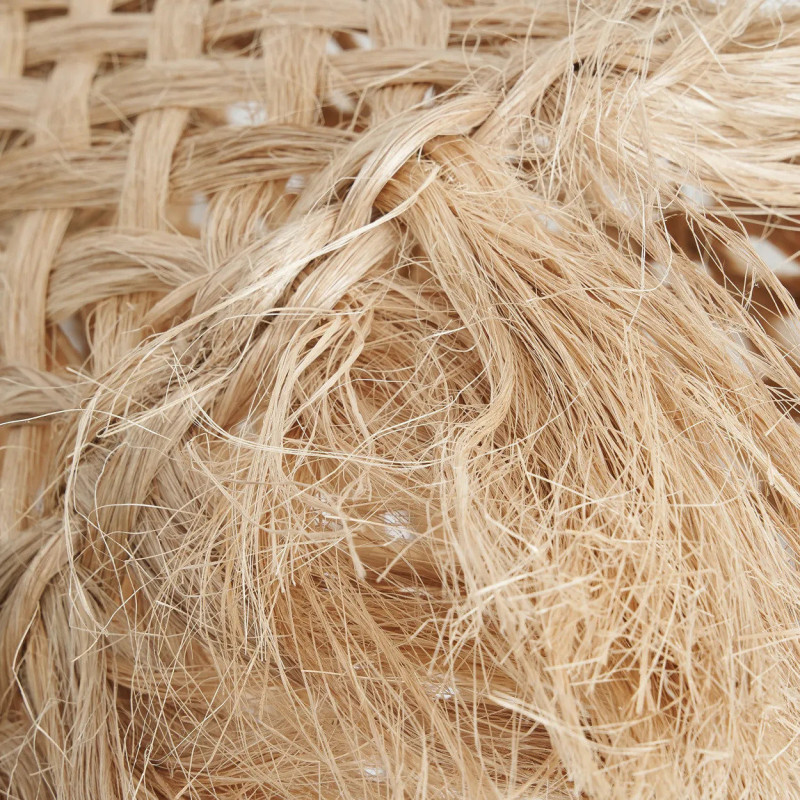 Abat-jour pour suspension 43 cm Herbe d'Abaca Naturel avec franges The Jelly Fish 