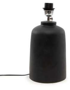 Pied de lampe 16x34 Terre cuite Noir 