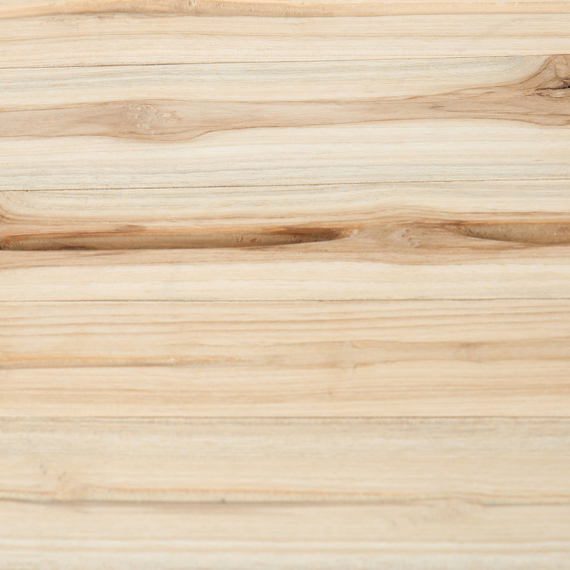 Tabouret de bar original carré en Bois de teck Naturel The Island 