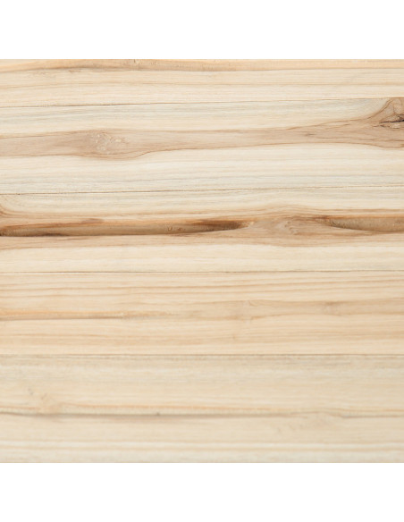 Tabouret de bar original carré en Bois de teck Naturel The Island 