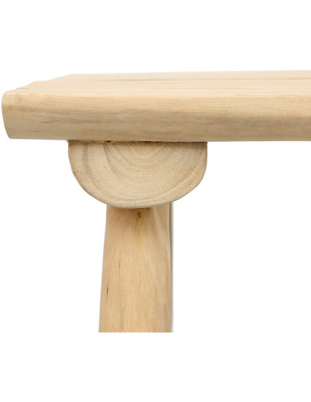 Tabouret de bar original carré en Bois de teck Naturel The Island 