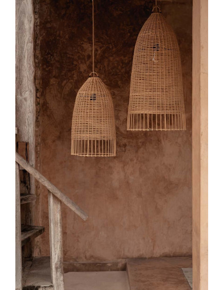 Abat-jour pour suspension 30 cm Rotin Naturel The Elba 