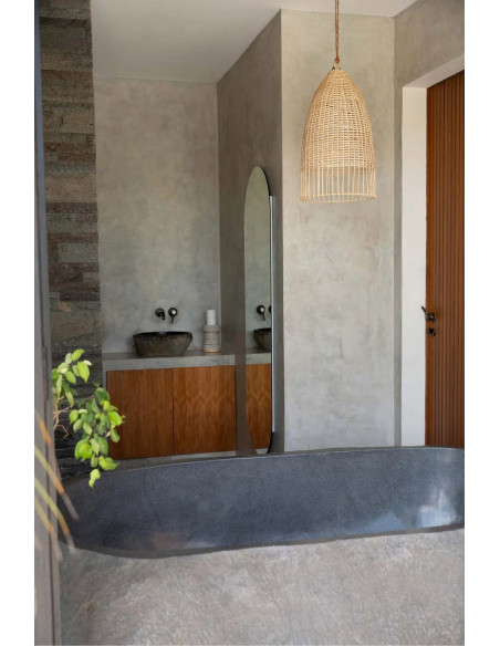 Abat-jour pour suspension 30 cm Rotin Naturel The Elba 