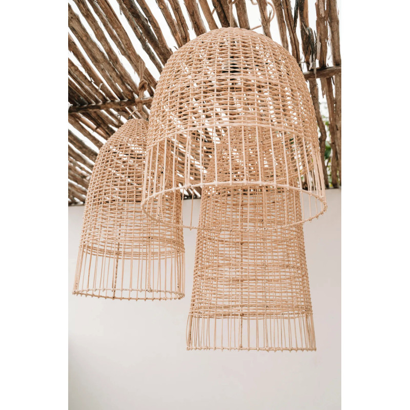 Abat-jour pour suspension 30 cm Rotin Naturel The Elba 