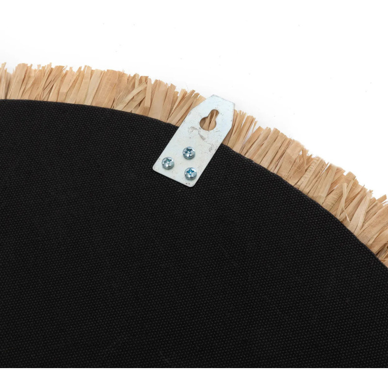 Miroir Mural Rond 60 cm en Raphia Naturel The Palm Tree 