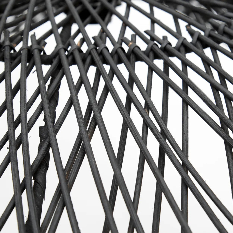 Abat-jour pour suspension XL 75 cm Rotin Noir The Chapeau 