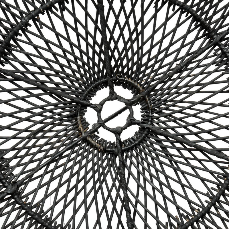 Abat-jour pour suspension XL 75 cm Rotin Noir The Chapeau 