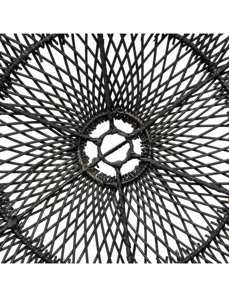 Abat-jour pour suspension XL 75 cm Rotin Noir The Chapeau 