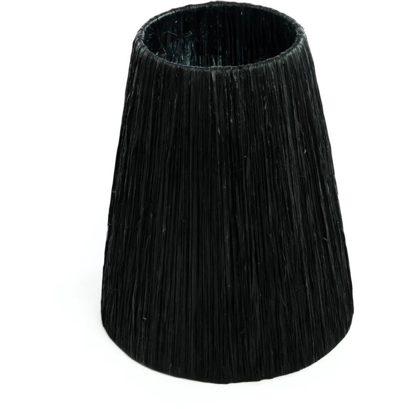 Lampe à poser Hauteur 56 cm Terre cuite Noir Rotin Naturel Noir The Naxos 