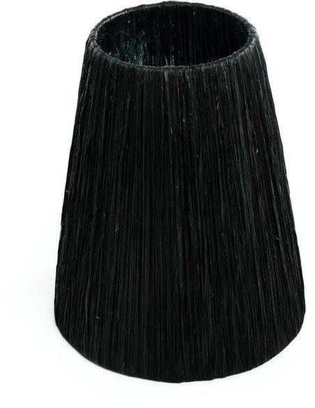 Lampe à poser Hauteur 56 cm Terre cuite Noir Rotin Naturel Noir The Naxos 