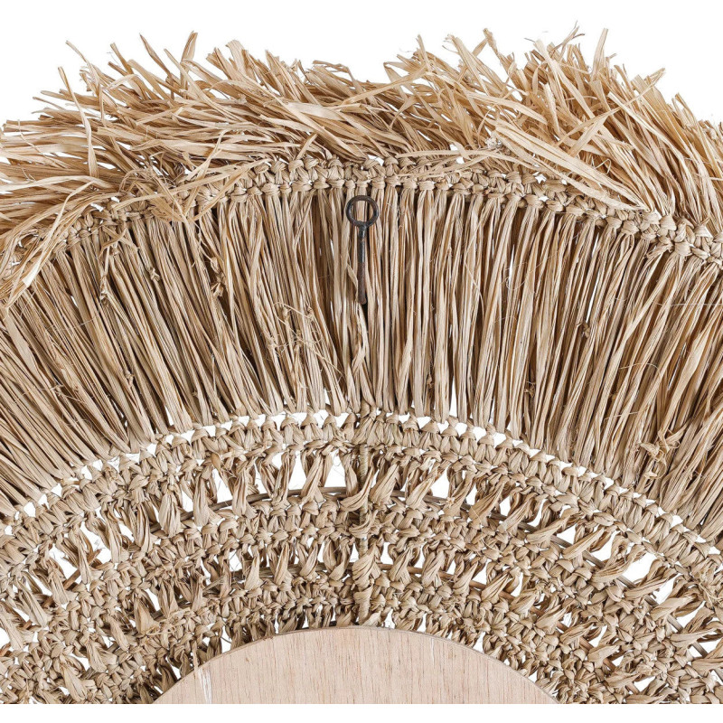 Miroir Mural Rond 70 cm en Herbe Naturel The Yuki 