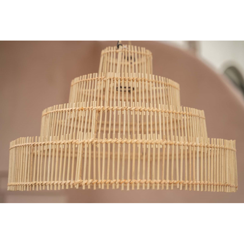 Abat jour original Gâteau pour suspension 51 cm en Rotin Naturel The Wedding Cake 