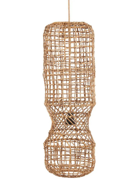 Grand Abat-jour bohème original Hauteur 75 cm Feuille de bananier Naturel Tressé The GuanYin 