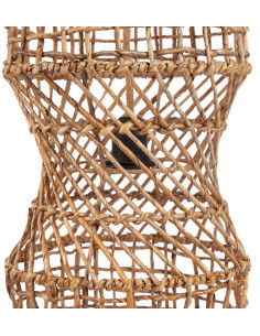 Grand Abat-jour bohème original Hauteur 75 cm Feuille de bananier Naturel Tressé The GuanYin 