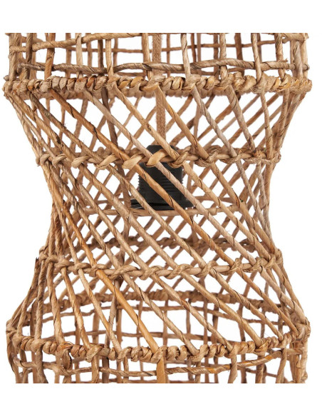 Grand Abat-jour bohème original Hauteur 75 cm Feuille de bananier Naturel Tressé The GuanYin 