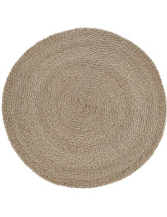 Tapis bord de mer Rond 150 cm Sisal Naturel Tressé The Sizali 