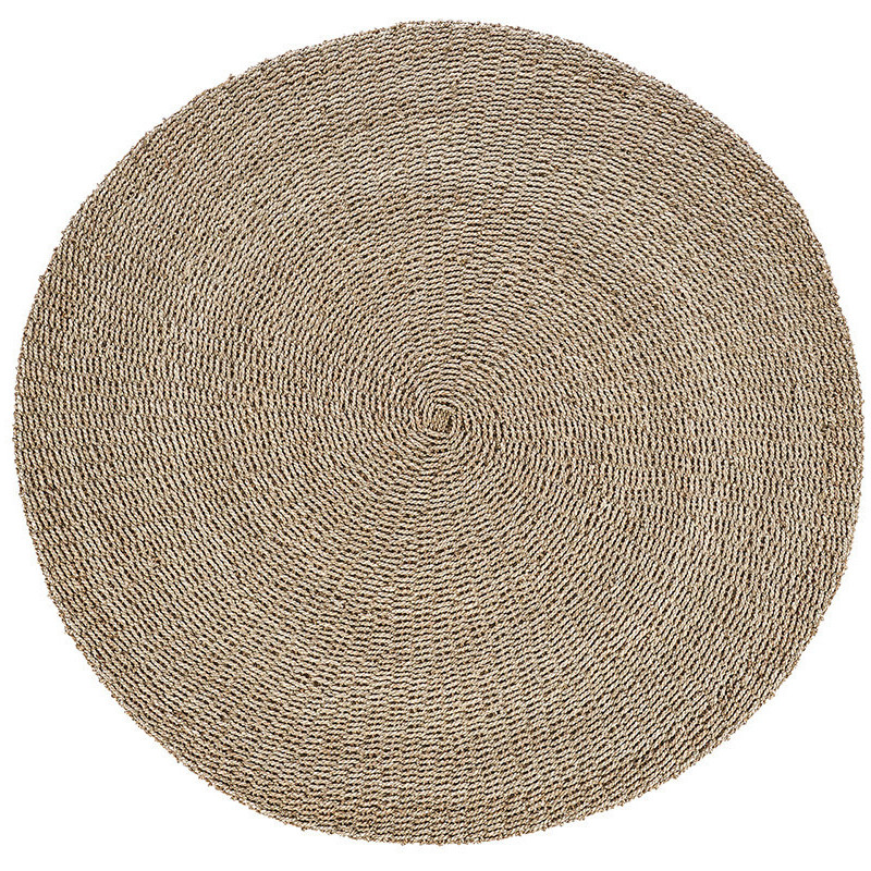 Tapis bord de mer Rond 150 cm Sisal Naturel Tressé The Sizali 
