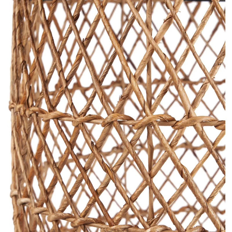 Abat-jour bohème Cloche 45 cm Feuille de bananier Naturel Tressé The Xiomara 