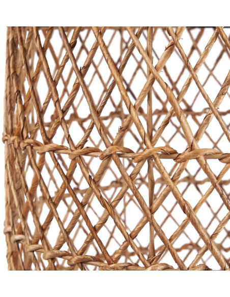 Abat-jour bohème Cloche 45 cm Feuille de bananier Naturel Tressé The Xiomara 