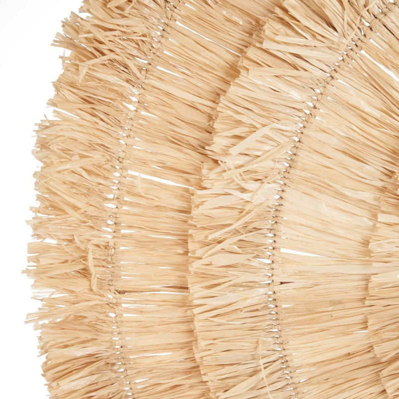 Décoration murale bohème chic ronde 85 cm Sisal Naturel Tressé The Sehseh 