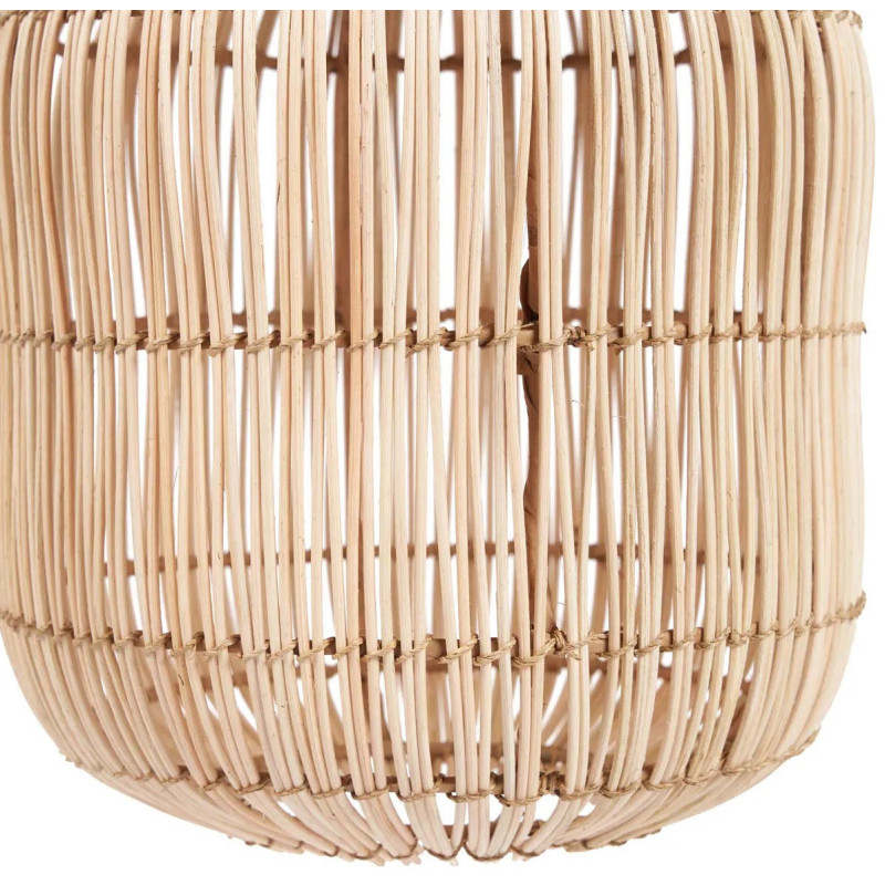 Grand Abat-jour bohème Cylindre Hauteur 70 cm Feuille de bananier Rotin Naturel Tressé The ChemChem 