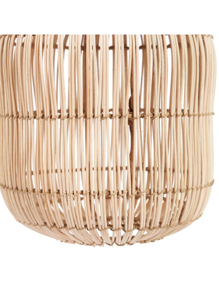 Grand Abat-jour bohème Cylindre Hauteur 70 cm Feuille de bananier Rotin Naturel Tressé The ChemChem 