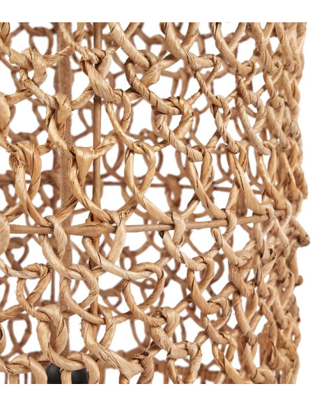 Abat-jour bohème cylindre Hauteur 67 cm Feuille de bananier Naturel Tressé The Takuhanki 