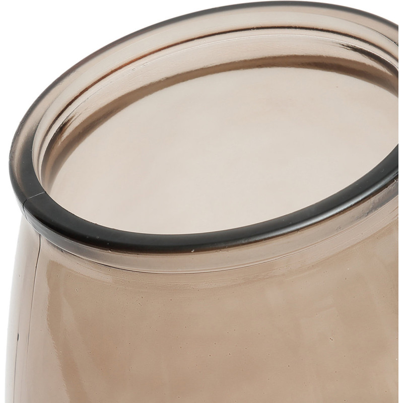 Vase moderne Goutte Hauteur 23 cm Verre recyclé Beige Transparent The Qiezi 