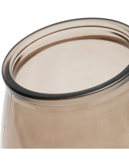 Vase moderne Goutte Hauteur 23 cm Verre recyclé Beige Transparent The Qiezi 