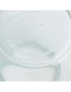 Vase moderne Goutte Hauteur 23 cm Verre recyclé Bleu Transparent The Qiezi 