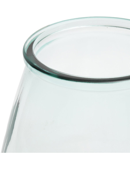 Vase moderne Goutte Hauteur 23 cm Verre recyclé Bleu Transparent The Qiezi 