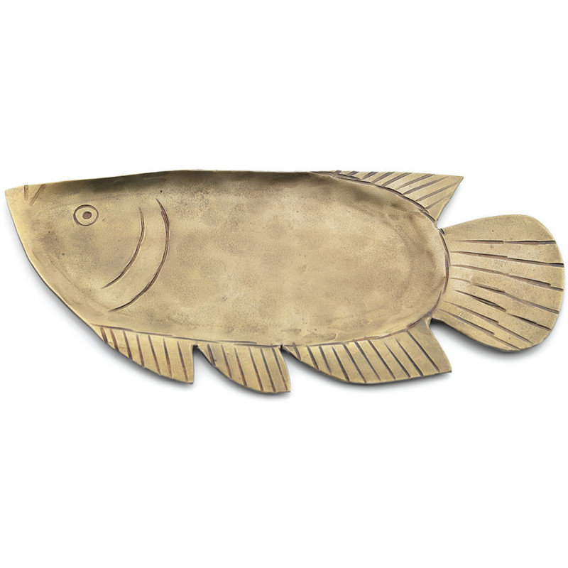 Petit Plateau original Poisson 27 cm Laiton Doré The Catch 