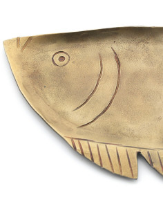 Petit Plateau original Poisson 27 cm Laiton Doré The Catch 