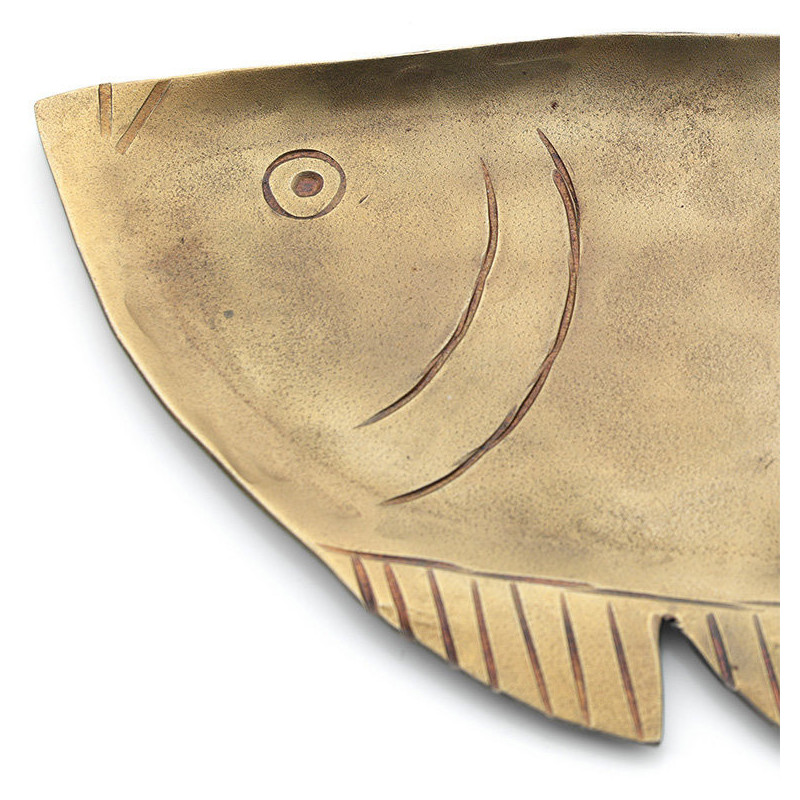 Petit Plateau original Poisson 27 cm Laiton Doré The Catch 