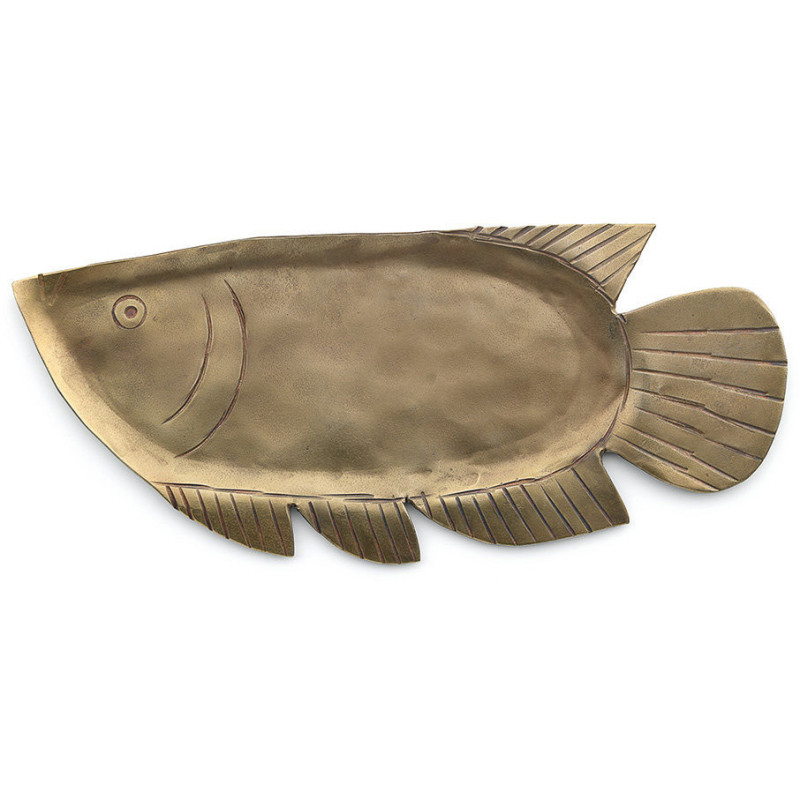 Petit Plateau original Poisson 27 cm Laiton Doré The Catch 