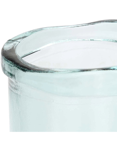 Vase moderne Cylindrique Hauteur 36 cm Verre recyclé Bleu Transparent The Jiandan 