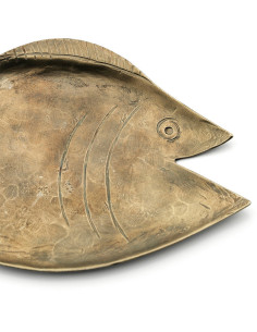 Petit Plateau original Poisson 18 cm Laiton Doré The Dory Bazar Bizar - 2