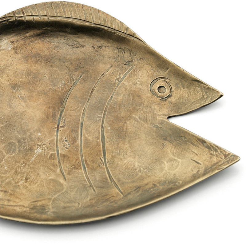 Petit Plateau original Poisson 18 cm Laiton Doré The Dory 