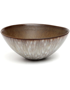 Bol à céréales rond 16 cm Grès Greige Marron The Peniche 