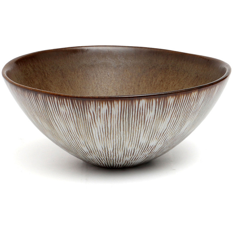 Bol à céréales rond 16 cm Grès Greige Marron The Peniche 