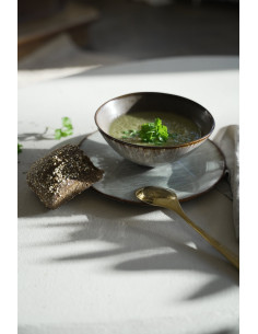 Bol à céréales rond 16 cm Grès Greige Marron The Peniche 