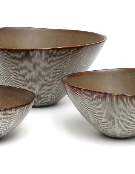Bol à céréales rond 16 cm Grès Greige Marron The Peniche 