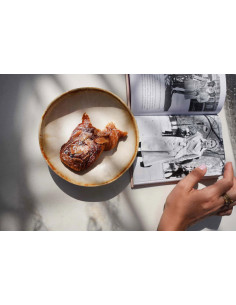 Assiette à dessert ronde 17 cm Grès Blanc cassé Marron The Cascais 