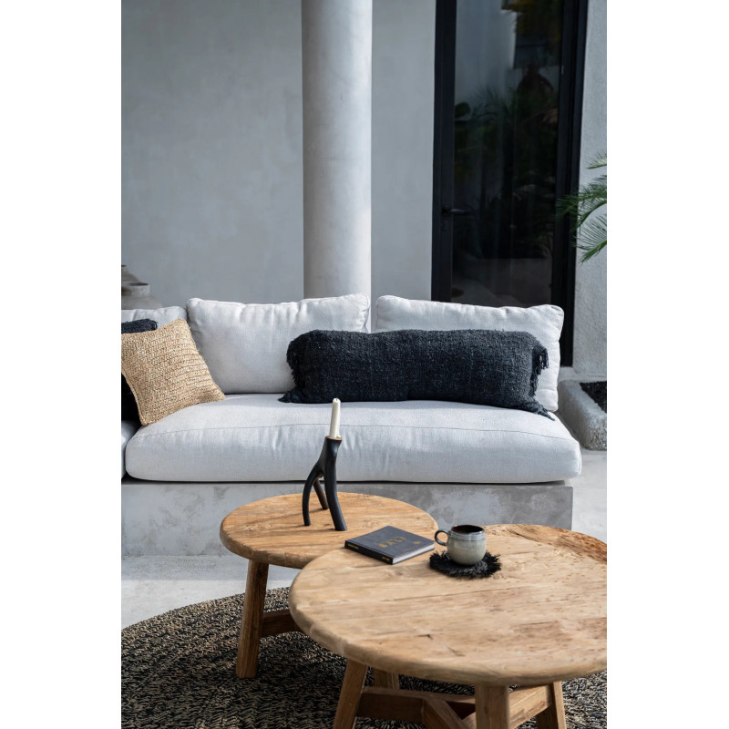 Bougeoir Original Hauteur 20 cm en Bois Noir The Triple Twig 