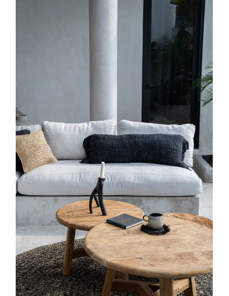 Bougeoir Original Hauteur 20 cm en Bois Noir The Triple Twig 