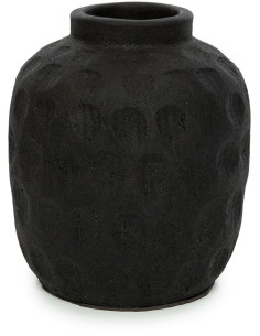 Vase Rond Hauteur 18 cm en Terre cuite Noir The Trendy 