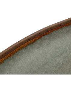 Plat de service organique ovale 34 cm Grès Gris vert Marron The Côa 