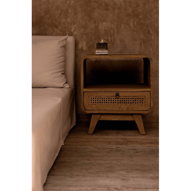 Bougeoir Personnage 9 cm en Grès Gris The Sumba Stone 