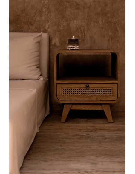 Bougeoir Personnage 9 cm en Grès Gris The Sumba Stone 