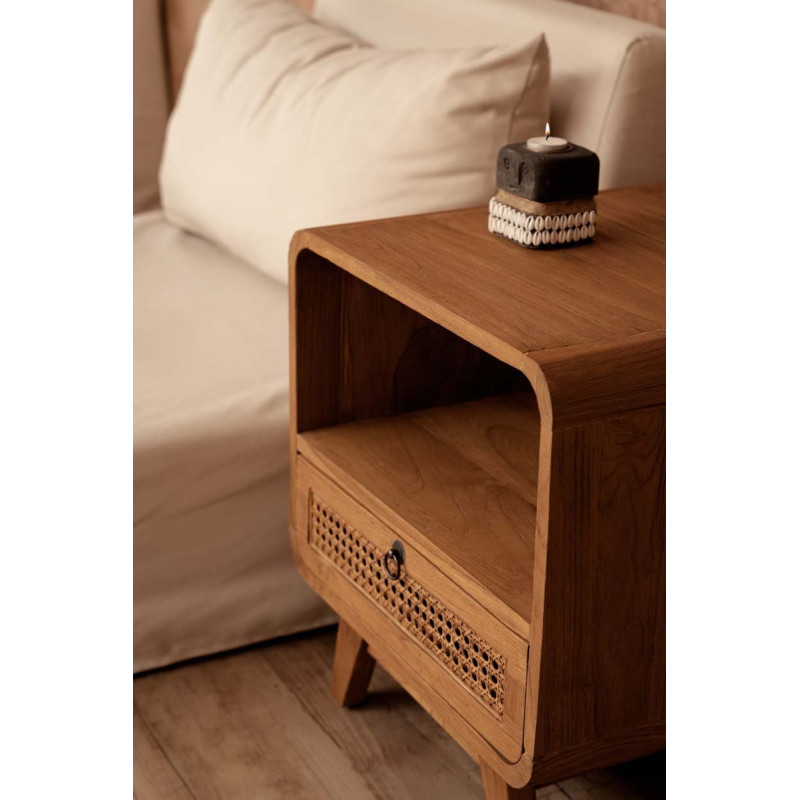 Bougeoir Personnage 9 cm en Grès Gris The Sumba Stone 